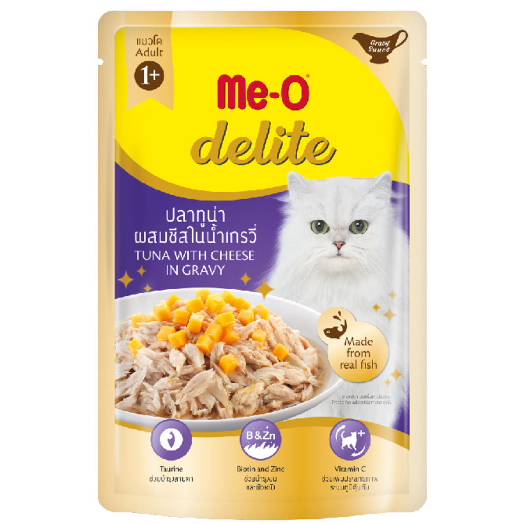 Me-O - Delite Tuna With Cheese in Gravy - +1 Year - Adult Wet Cat Food