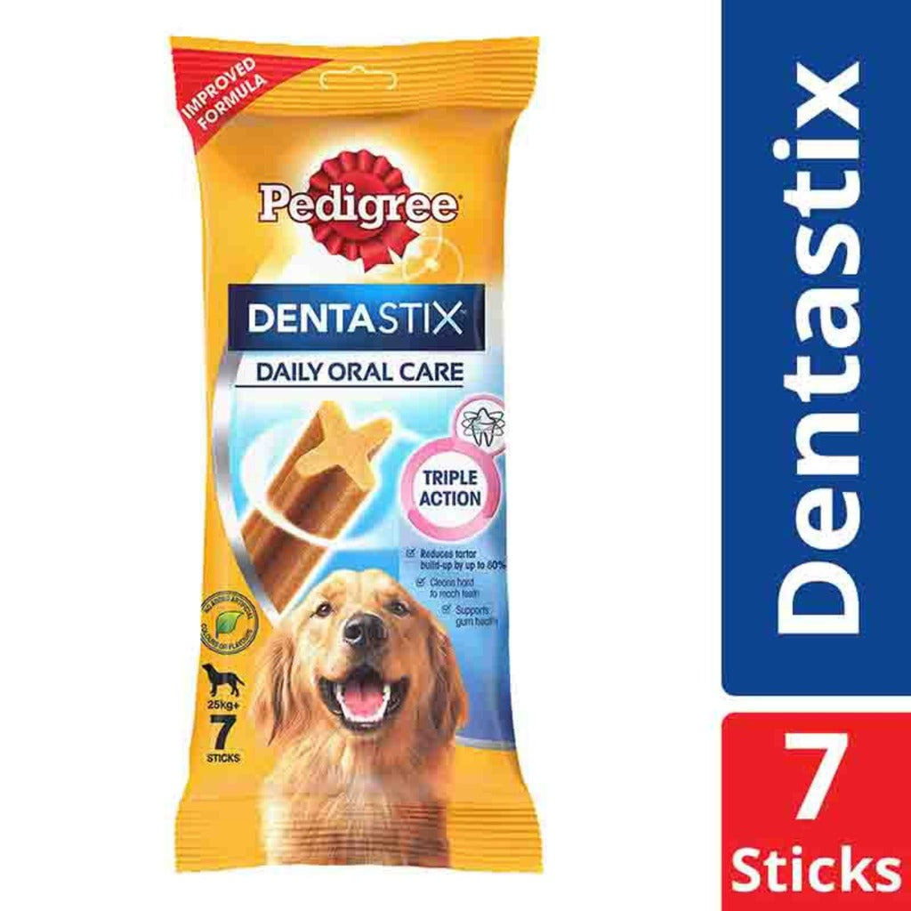 Pedigree Dentastix Dog Treat Oral Care (25 kg+) 270Gm (7 Sticks) for Adult Large Breed