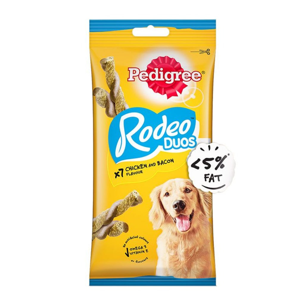 Pedigree Rodeo Duos Adult Dog Treat Chicken & Bacon (7 Pc)