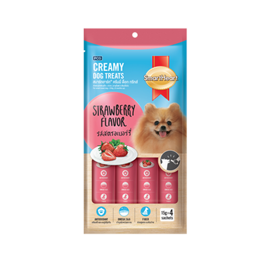 SmartHeart Creamy Dog Treats Strawberry Flavor