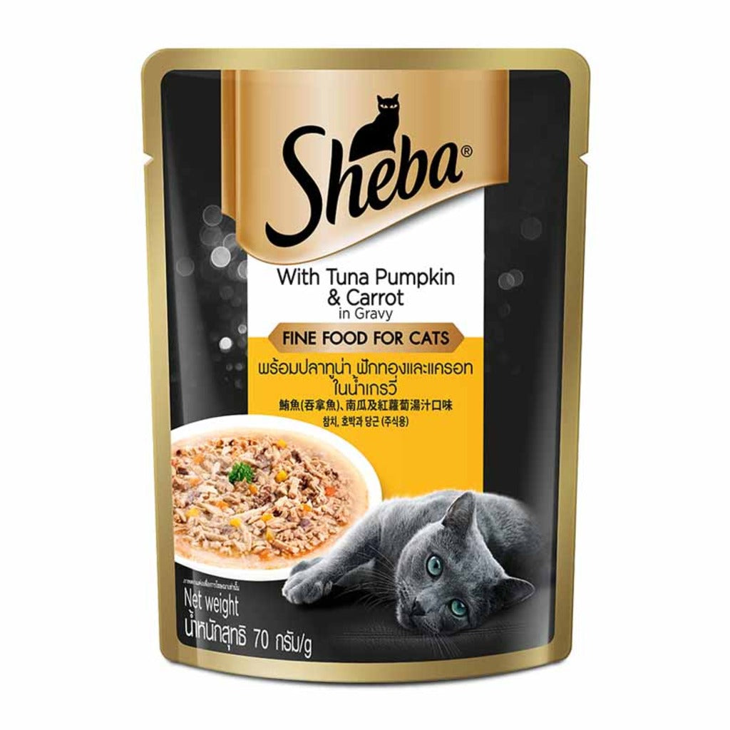 Sheba - Tuna Pumpkin & Carrot In Gravy - (+1 Year) - Adult Wet Cat Food - 70 Gm Pouch