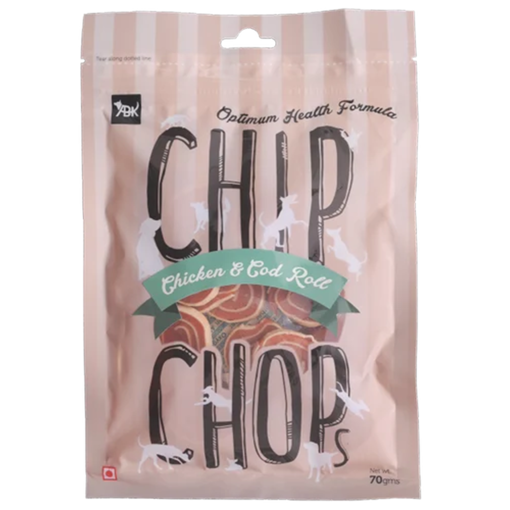 Chip Chops - Chicken & Codfish Rolls - Dog Treat
